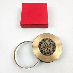 Church Home and Hospital Commemorative Paperweight Magnifying Glass Brass Boxed